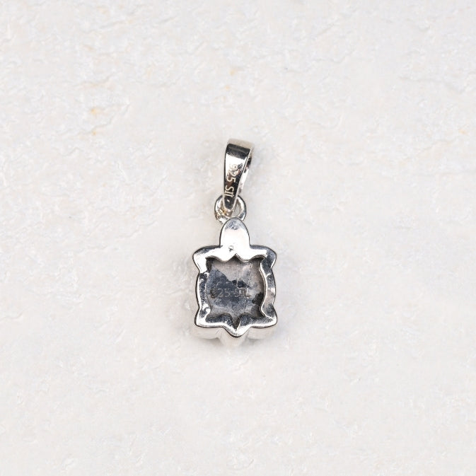 Sterling Silver Black Turtle Pendant