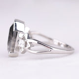 Coffin Cut Engagement Ring