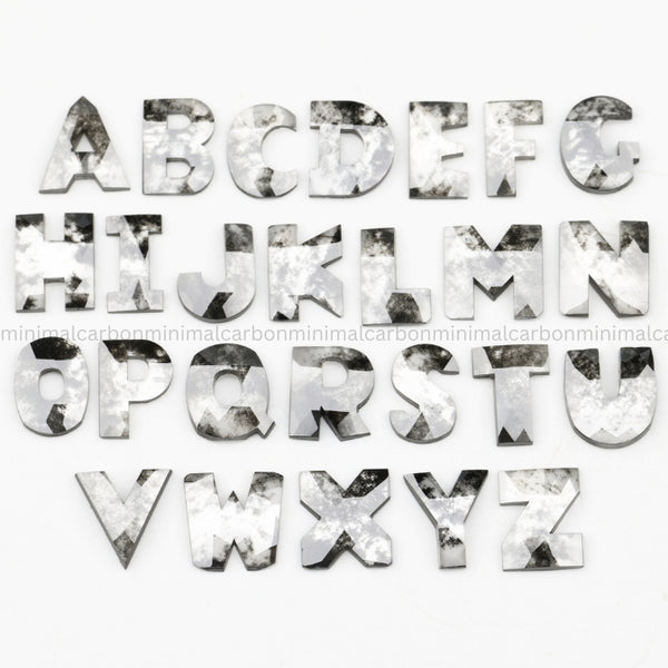 Alphabets Shaped Salt And Pepper Diamond