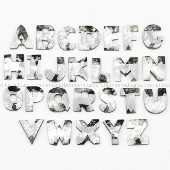Alphabets Shaped Salt And Pepper Diamond
