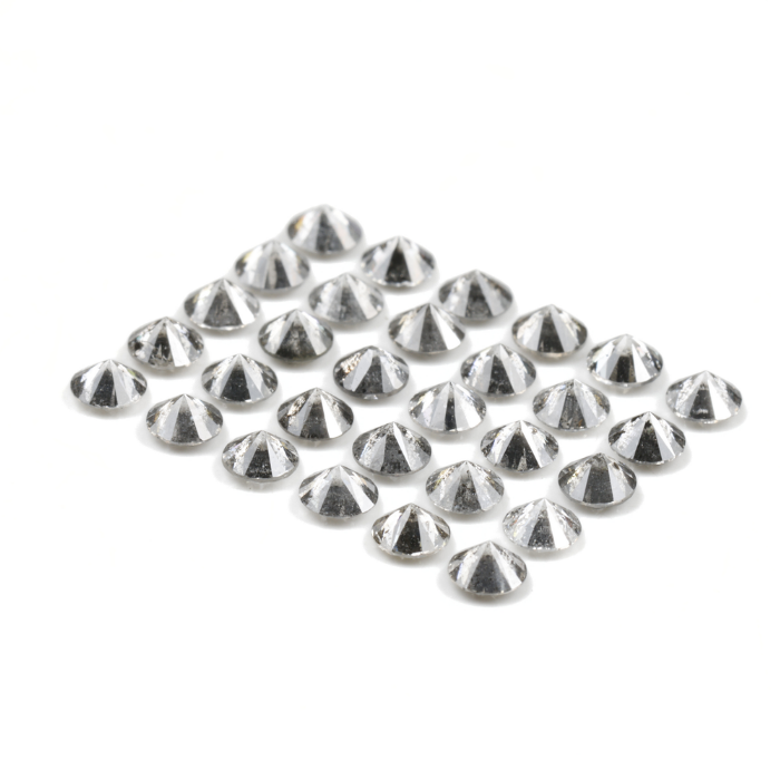 3.1 MM Salt And Pepper Round Brilliant Cut Diamond