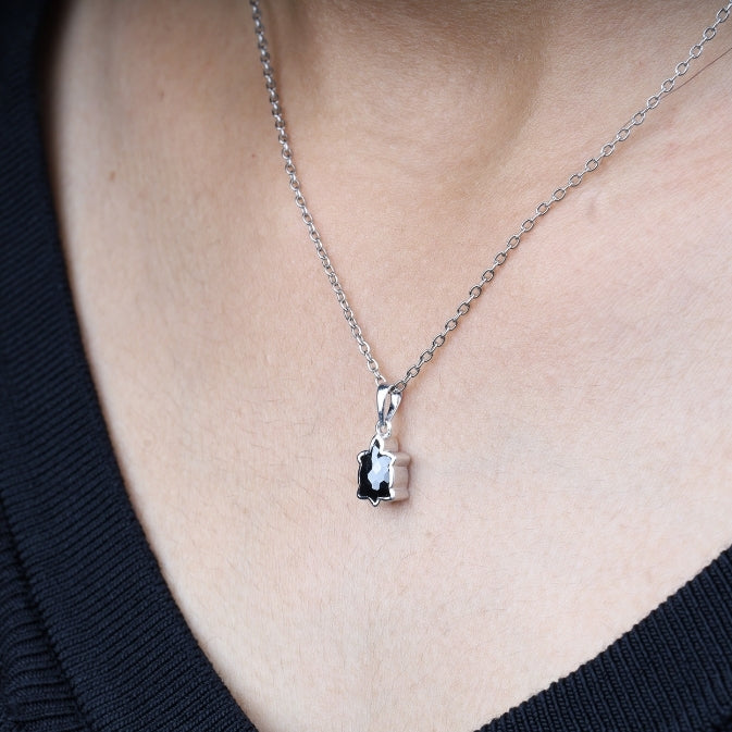 Sterling Silver Black Turtle Pendant
