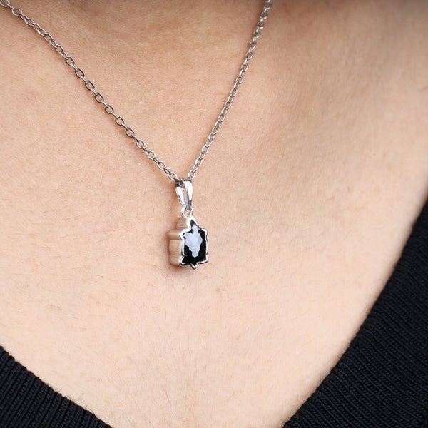 Black Sea Turtle Pendant Necklace