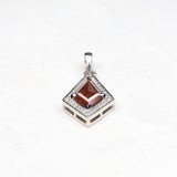 Rustic Diamond Kite-Shaped Pendant
