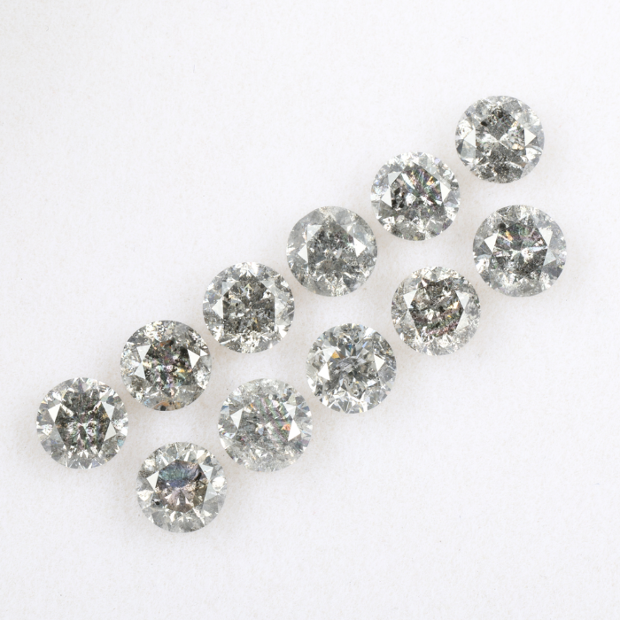 4.5 MM Salt And Pepper Round Brilliant Cut Diamond