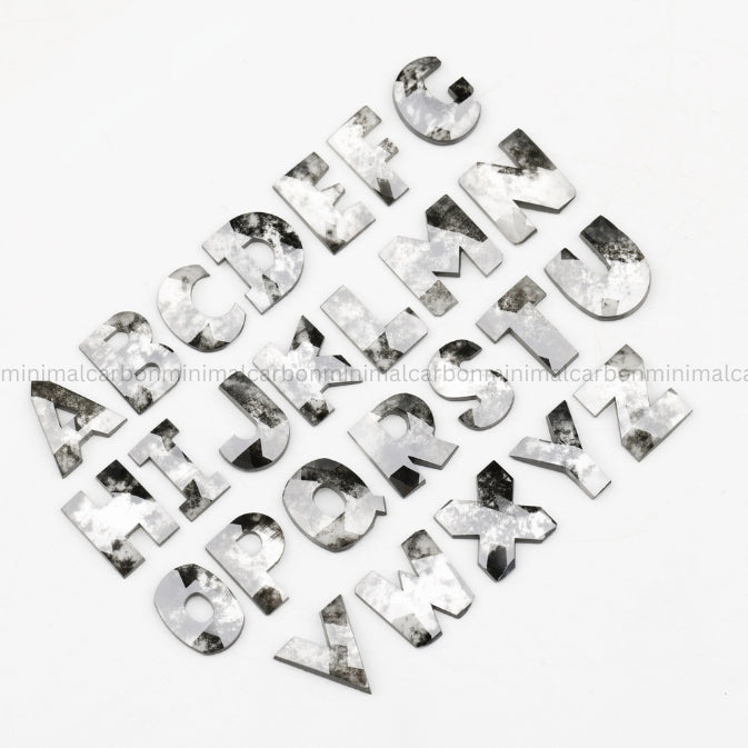 Alphabets Shaped Salt And Pepper Diamond