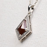 Rustic Diamond Kite-Shaped Pendant