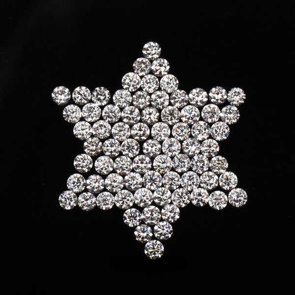 1.4 MM Natural White Round Brilliant Cut Diamond Natural Loose Diamond For Earring