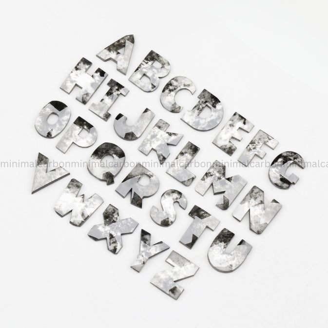 Alphabets Shaped Salt And Pepper Diamond