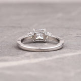Princess Cut Lab Diamond Three Stone Ring