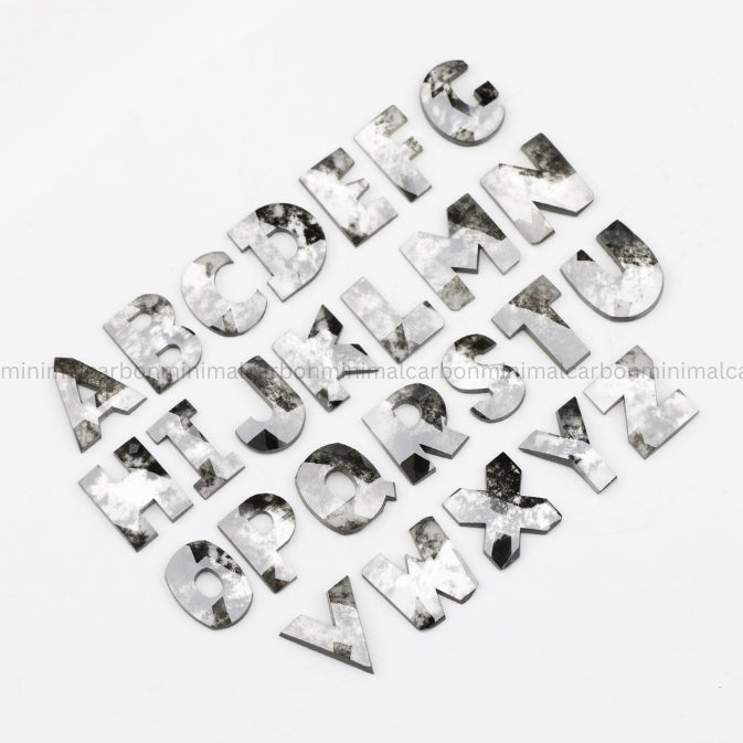 Alphabets Shaped Salt And Pepper Diamond