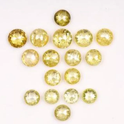 Round Rose Cut Yellow Natural Loose Diamond - Minimal Carbon