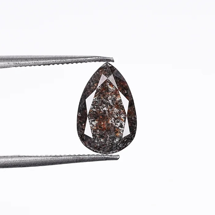 2.00 CT Pear Shape Salt & Pepper Grey Loose Diamond