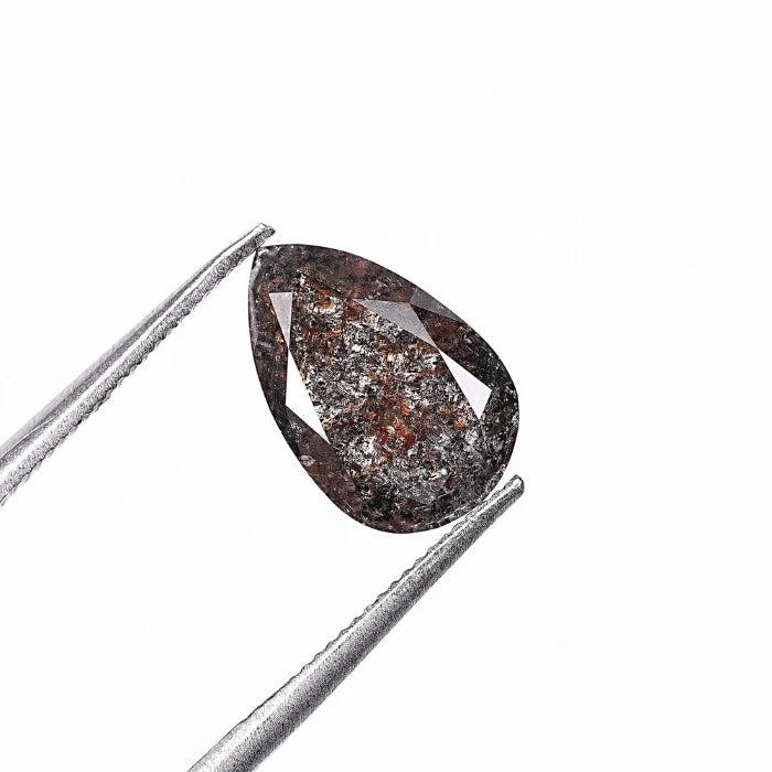 2.00 CT Pear Shape Salt & Pepper Grey Loose Diamond