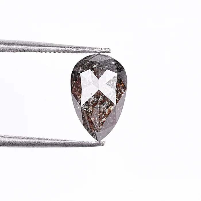 2.00 CT Pear Shape Salt & Pepper Grey Loose Diamond