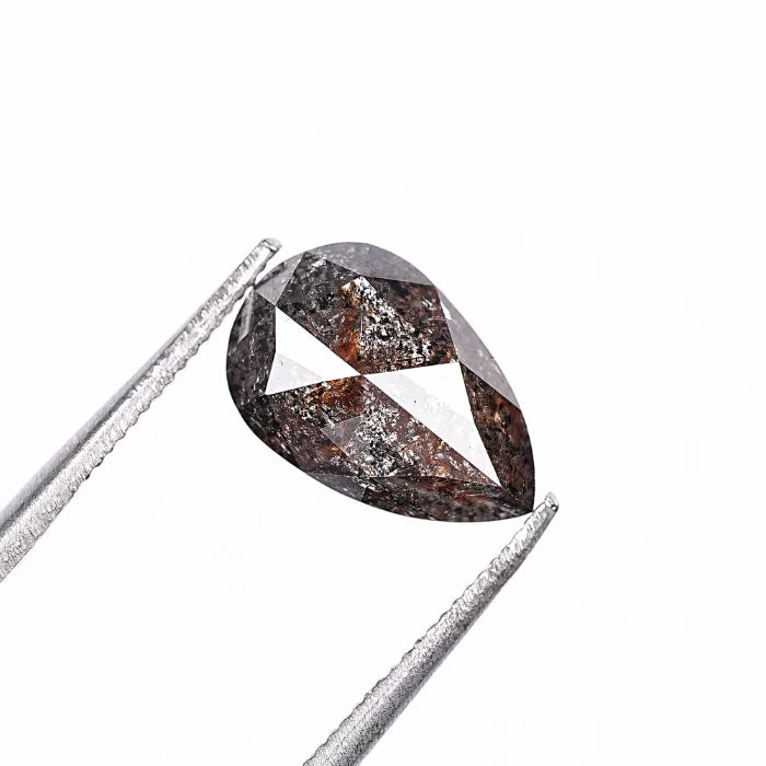 2.00 CT Pear Shape Salt & Pepper Grey Loose Diamond