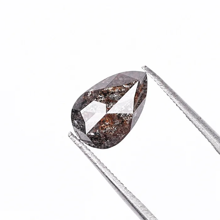 2.00 CT Pear Shape Salt & Pepper Grey Loose Diamond