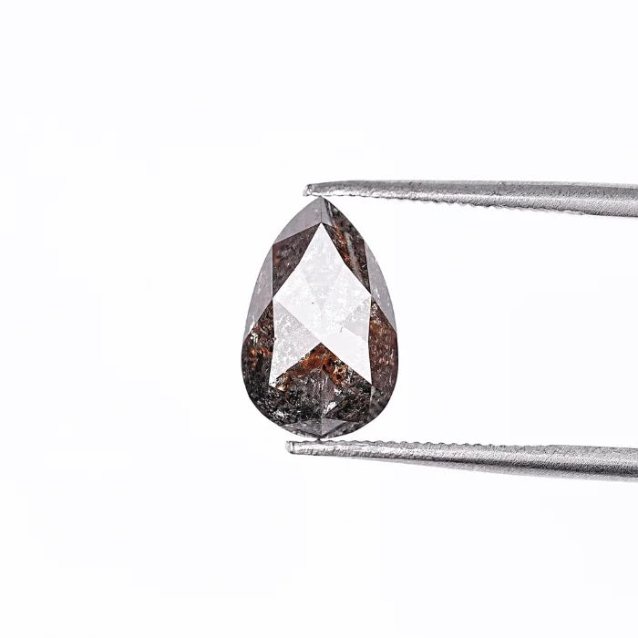 2.00 CT Pear Shape Salt & Pepper Grey Loose Diamond