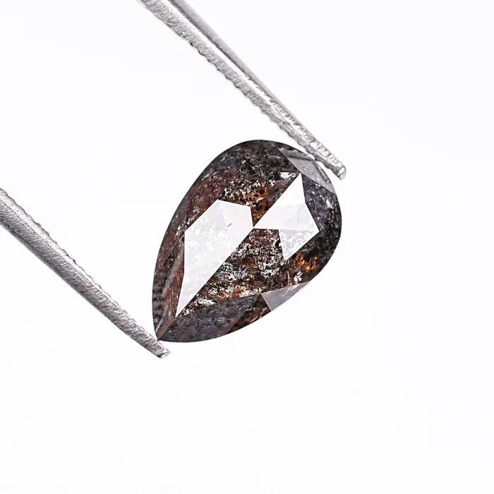 2.00 CT Pear Shape Salt & Pepper Grey Loose Diamond