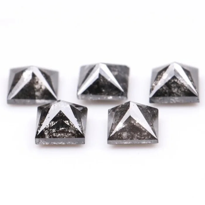 2.00 MM Princess Cut Salt And Pepper Melee Diamond