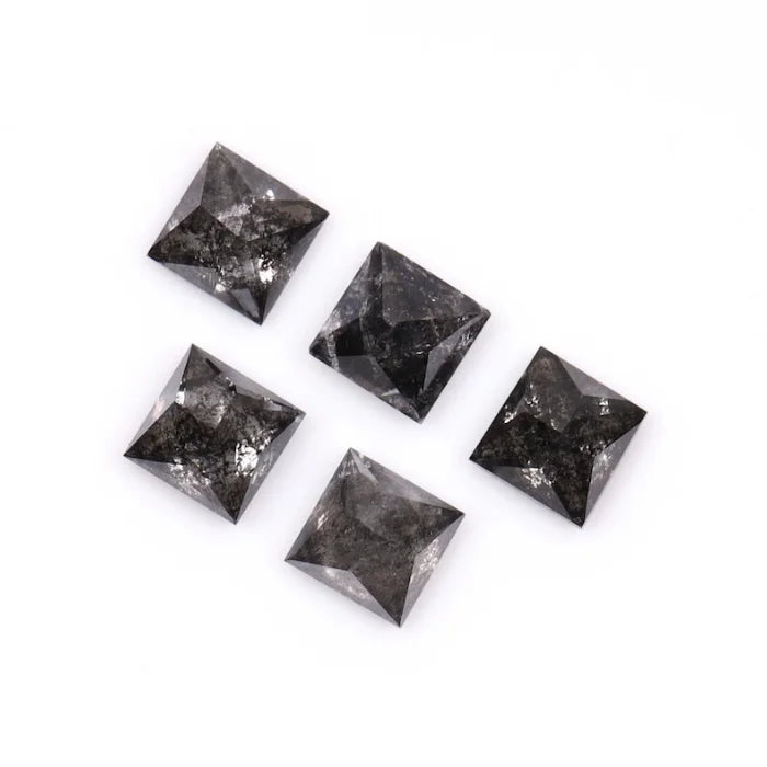 2.00 MM Princess Cut Salt And Pepper Melee Diamond