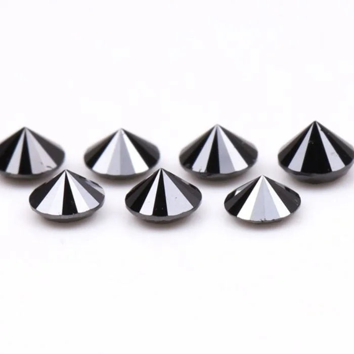2.00 MM Round Brilliant Cut Black Natural Loose Diamond
