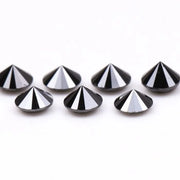 2.00 MM Round Brilliant Cut Black Natural Loose Diamond - Minimal Carbon