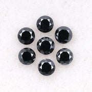 2.00 MM Round Brilliant Cut Black Natural Loose Diamond - Minimal Carbon