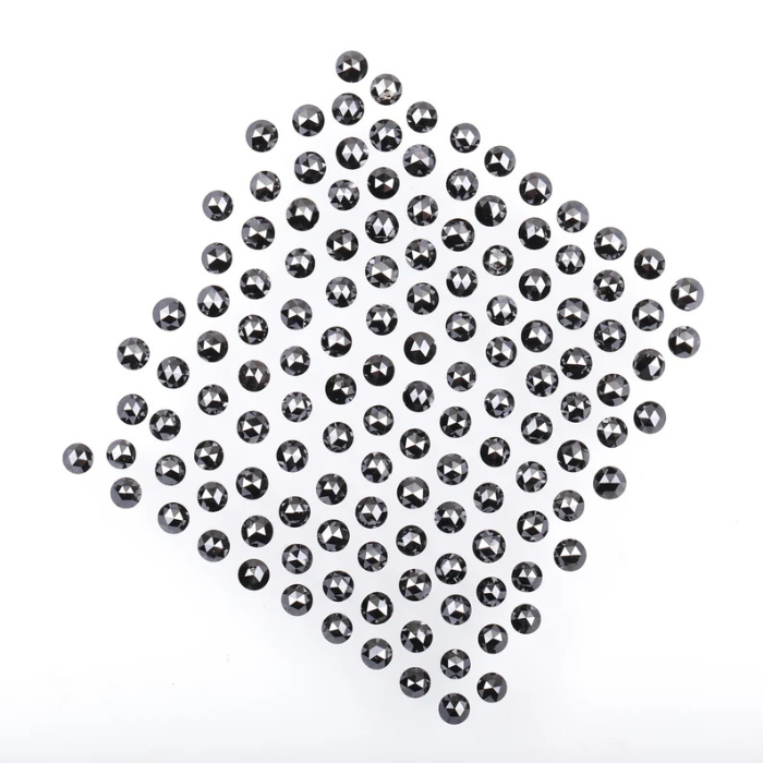 2.0 MM Black Enhanced Round Rose Cut Diamonds 03