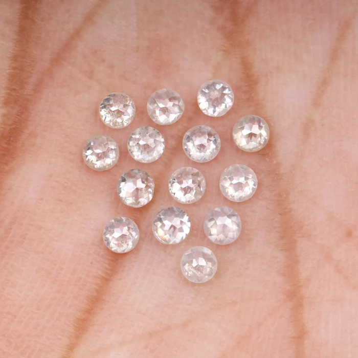 2.0 MM Milky White Round Tambuli Cut 07