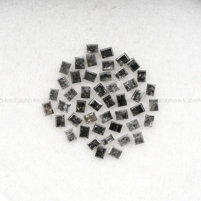 2.0 X 1.5 MM, Baguette Cut Salt And Pepper Diamond