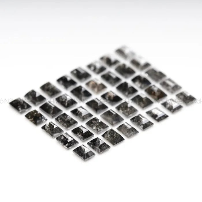 2.0 X 1.5 MM, Baguette Cut Salt And Pepper Diamond