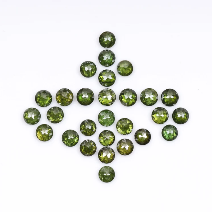 2.0 mm Round Tambuli Cut Enhanced Green Natural Diamond