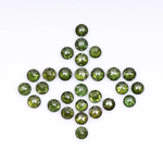 2.0 mm Round Tambuli Cut Enhanced Green Natural Diamond