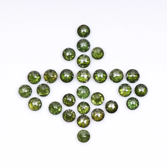 2.0 mm Round Tambuli Cut Enhanced Green Natural Diamond