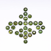 2.0 mm Round Tambuli Cut Enhanced Green Natural Diamond