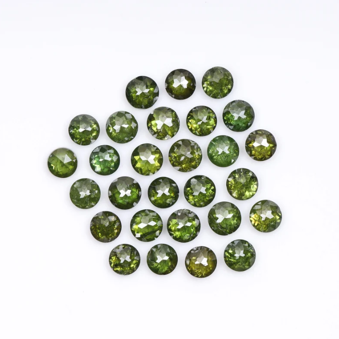 2.0 mm Round Tambuli Cut Enhanced Green Natural Diamond