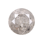 2.12 CT Round Brilliant Cut Salt and Pepper Diamond - Minimal Carbon