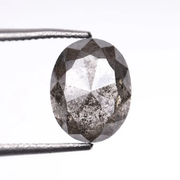 2.15 CT Oval Cut Salt and Pepper Full Cut Diamond