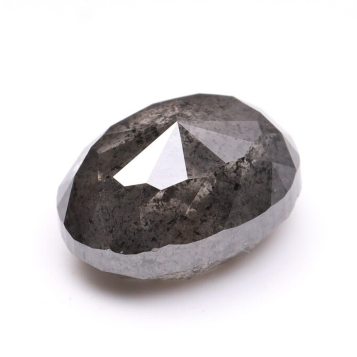 2.15 CT Oval Cut Salt and Pepper Full Cut Diamond