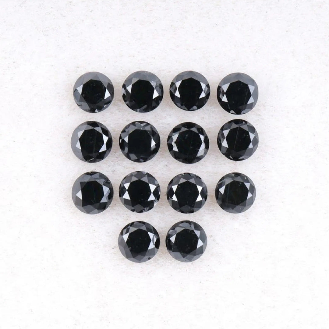 2.1 MM to 2.5 MM Enhanced Black Round Brilliant Cut Diamonds