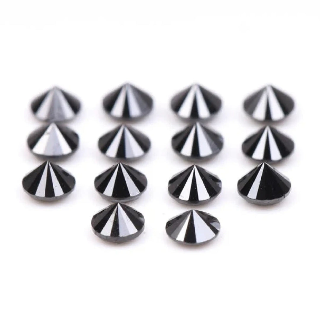 2.1 MM to 2.5 MM Enhanced Black Round Brilliant Cut Diamonds