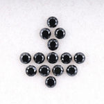 2.1 MM to 2.5 MM Enhanced Black Round Brilliant Cut Diamonds