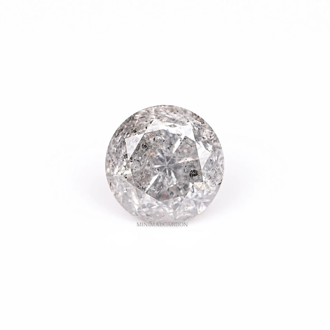 2.21 CT Round Brilliant Cut Salt and Pepper Diamond
