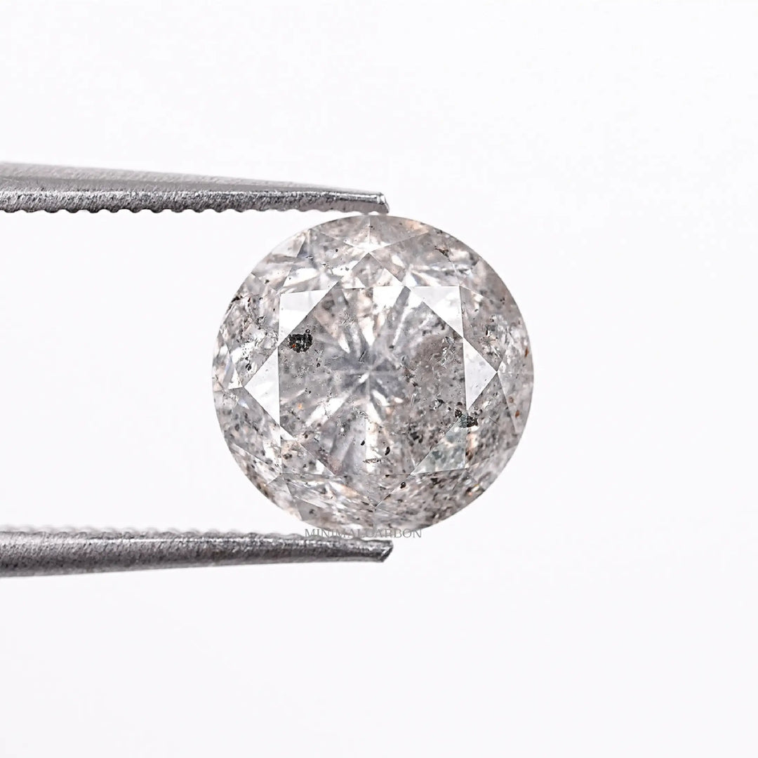 2.21 CT Round Brilliant Cut Salt and Pepper Diamond