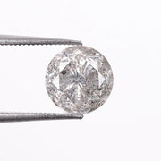 2.21 CT Round Brilliant Cut Salt and Pepper Diamond - Minimal Carbon