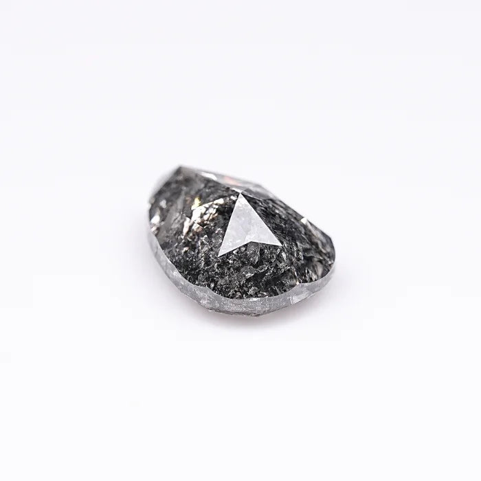 2.22 CT Natural Salt & Pepper Pear Cut Loose Diamond