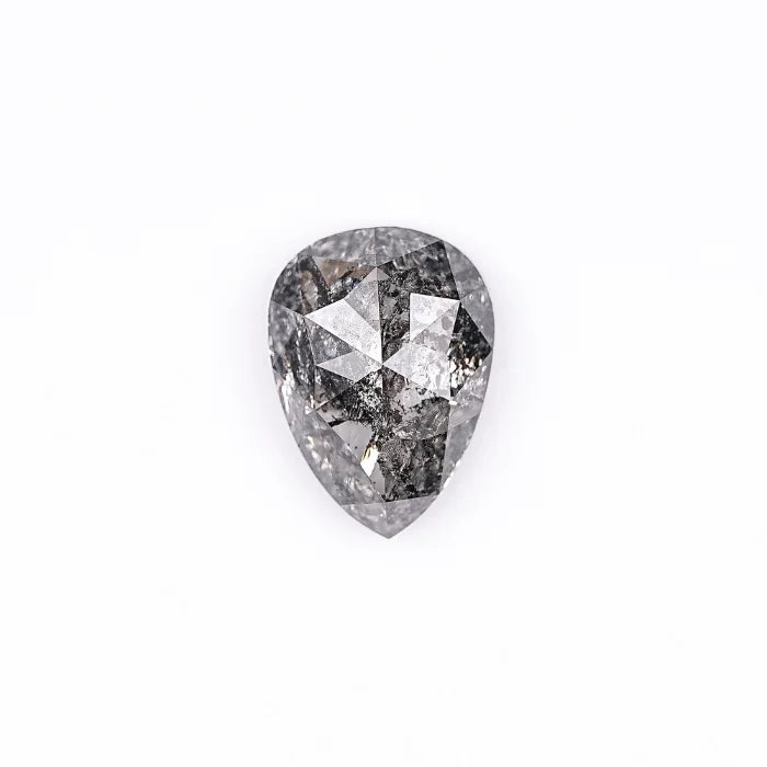 2.22 CT Natural Salt & Pepper Pear Cut Loose Diamond