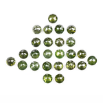 2.27 CT, 2.60 MM Enhanced Green Color Diamond Round Rose Cut Diamond Natural Loose Diamond Melee Diamond - Minimal Carbon