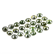 2.27 CT, 2.60 MM Enhanced Green Color Diamond Round Rose Cut Diamond Natural Loose Diamond Melee Diamond - Minimal Carbon